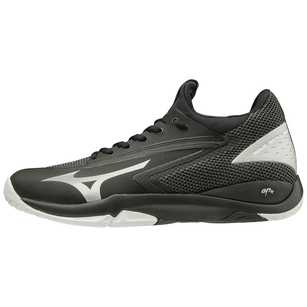 Tenis Netshoes Mizuno WAVE IMPULSE AC - Mulher - Pretas/Prateadas/Branco - ESUVZ7269